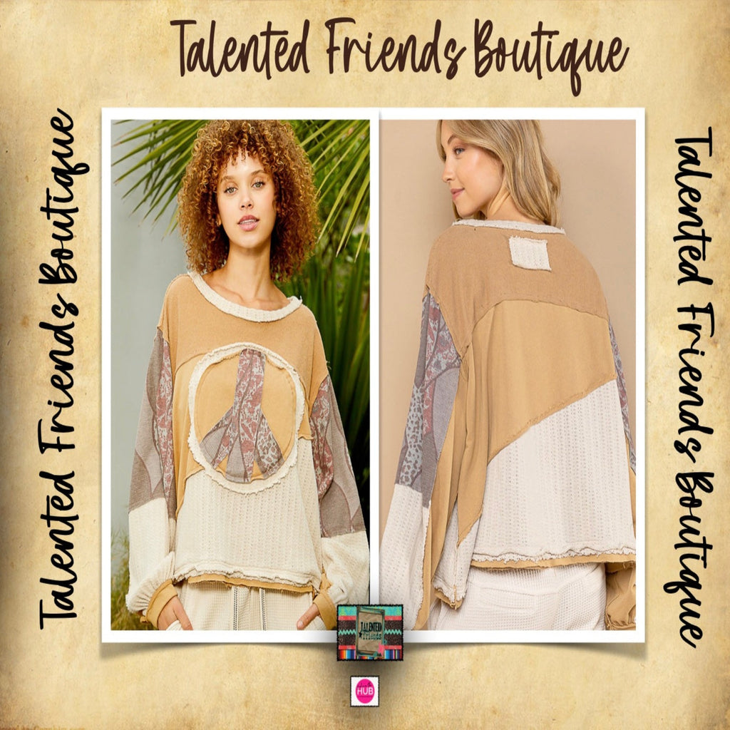 Miss Vintage Vibes Pullover - Latte