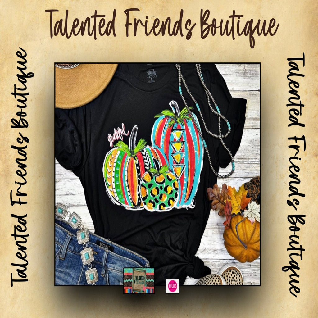 Miss Callie Ann's Grateful Pumpkin Trio T-shirt