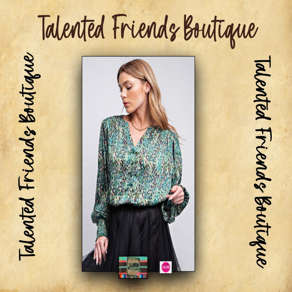 Miss Tell Me More Blouse - Green