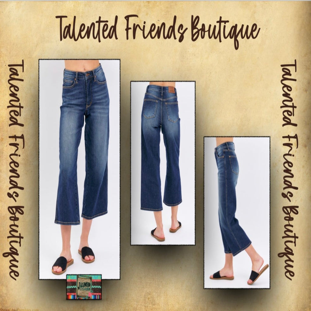 Judy Blue Going Strong Crop Mid Rise Jeans