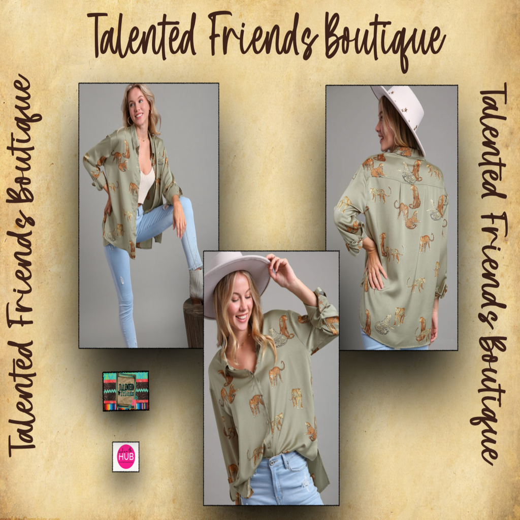 CAS - Miss Wild Ways Blouse - Lt Olive