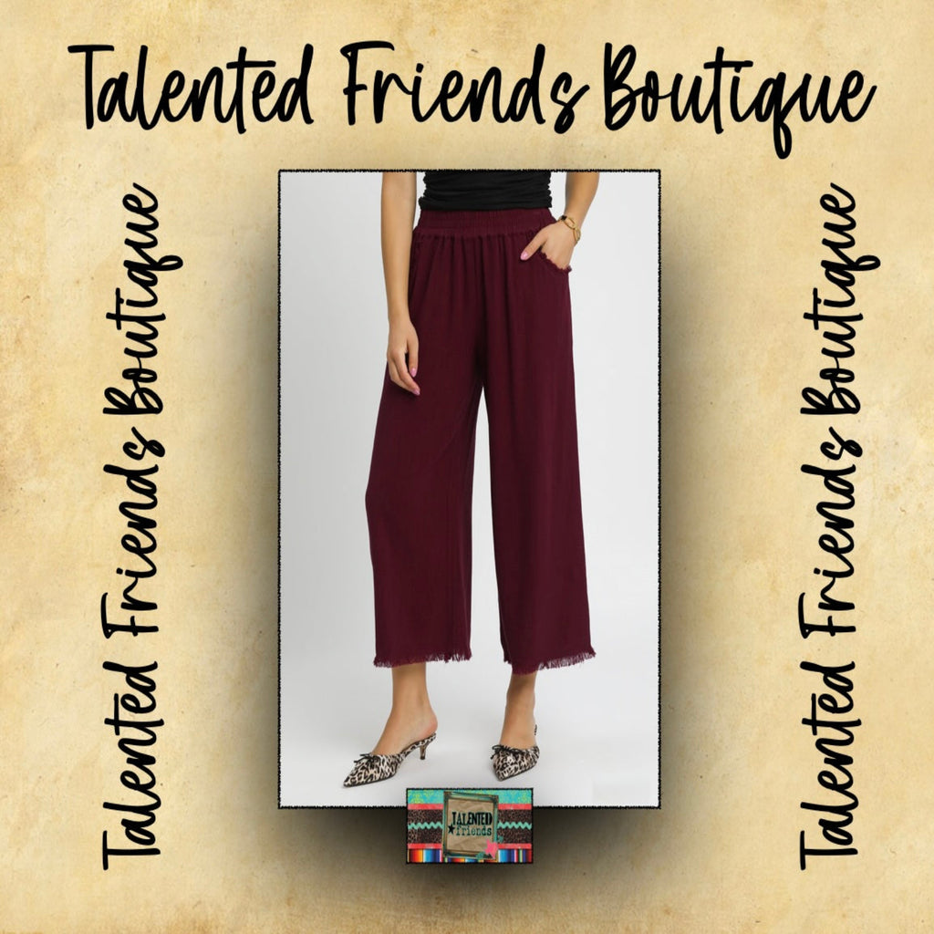 Miss Tight Schedule Pants - Merlot