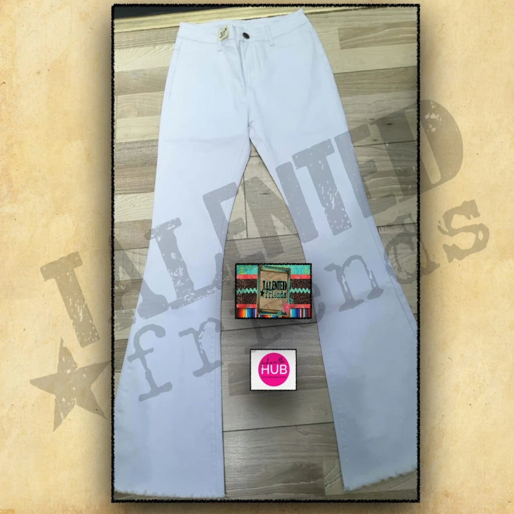 Miss White Denim Flares