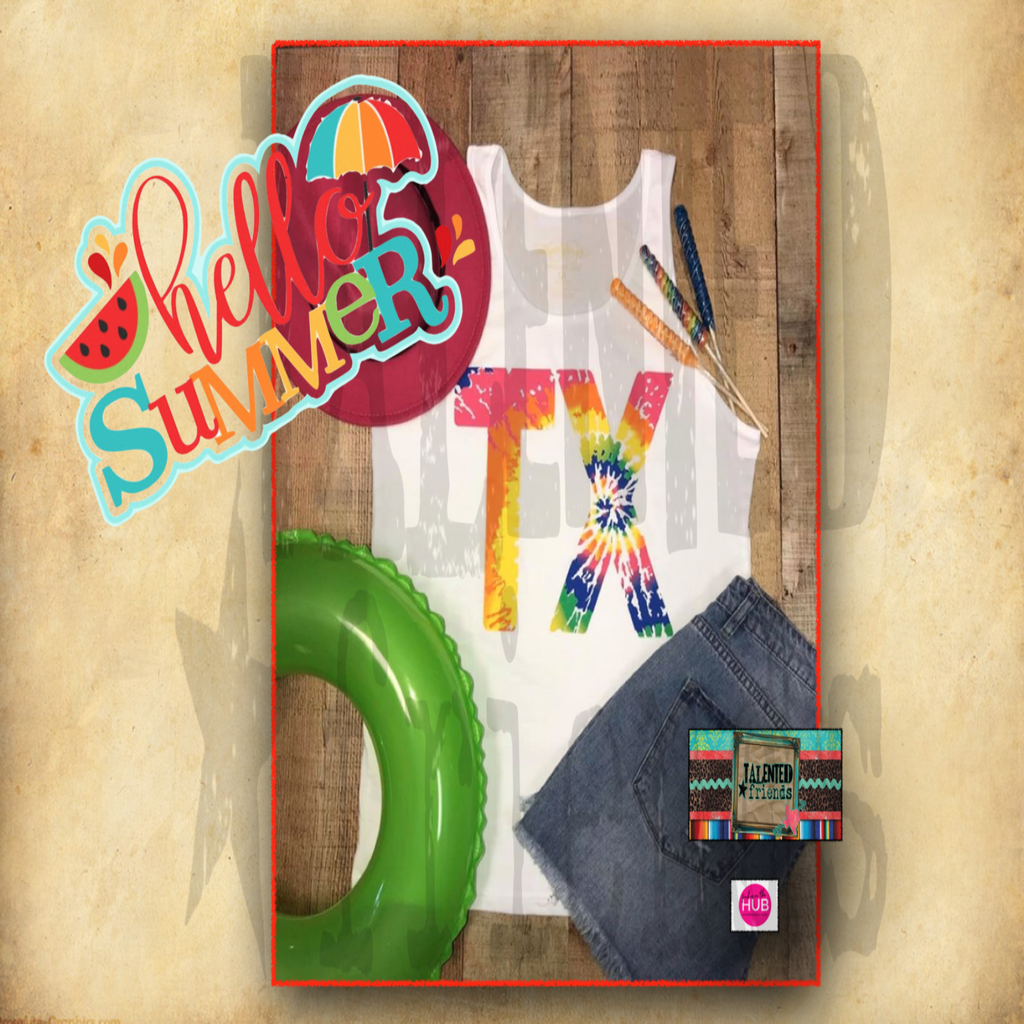 Tie Dyed TX Tank Top