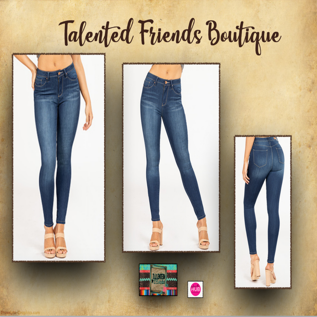 Mid-Wash/Mid-Rise Junior Skinny Jean