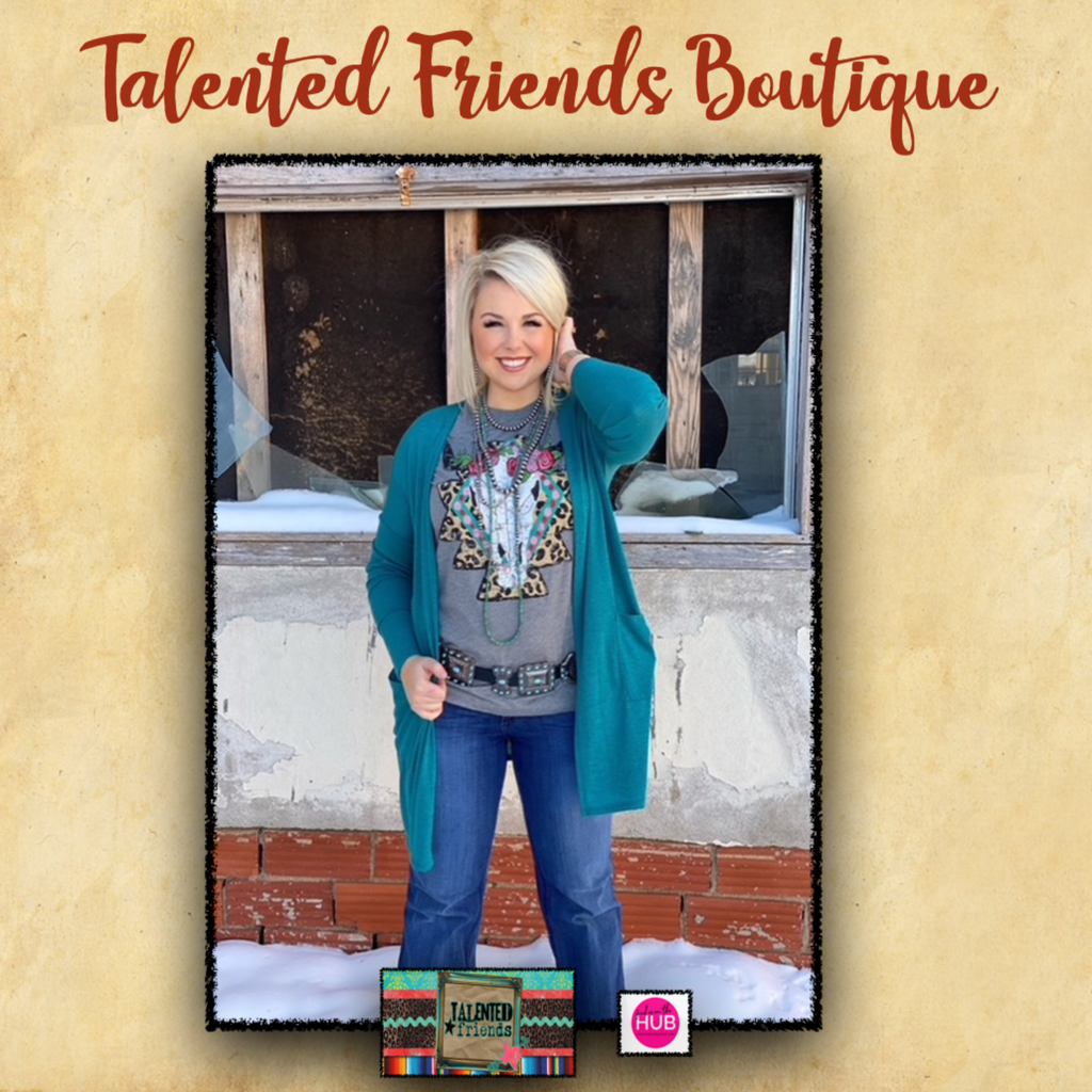Living A Dream Teal Hacci Cardigan