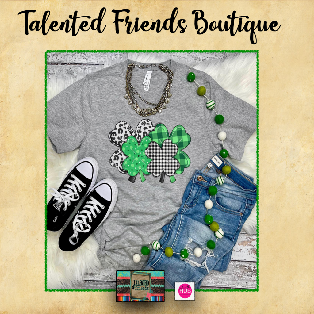 Patterned Clovers T-shirt