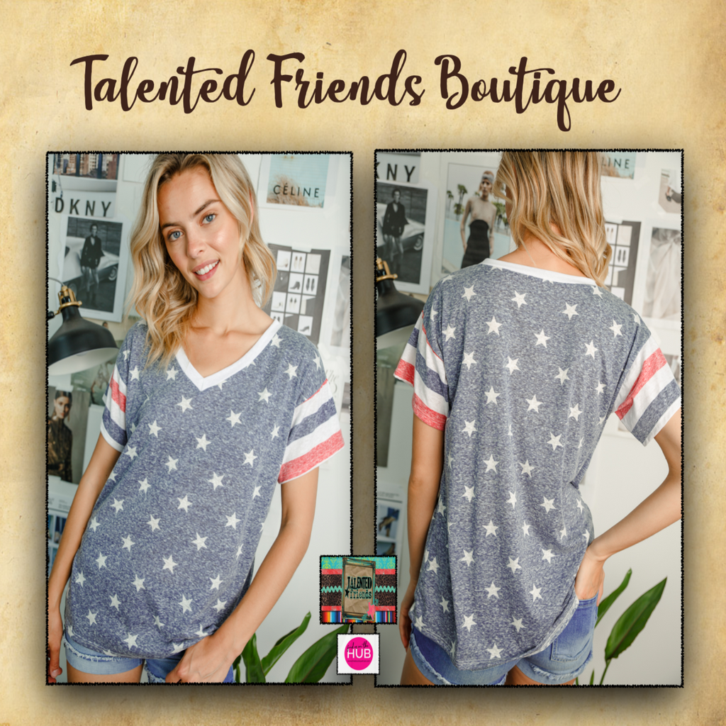 Miss Proud Of The Red, White, & Blue Top