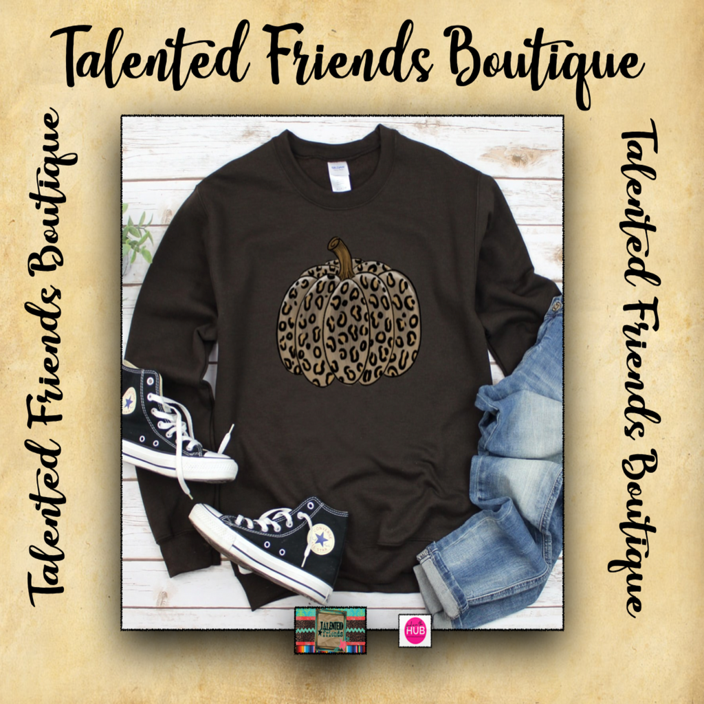 Leopard Pumpkin Sweatshirt