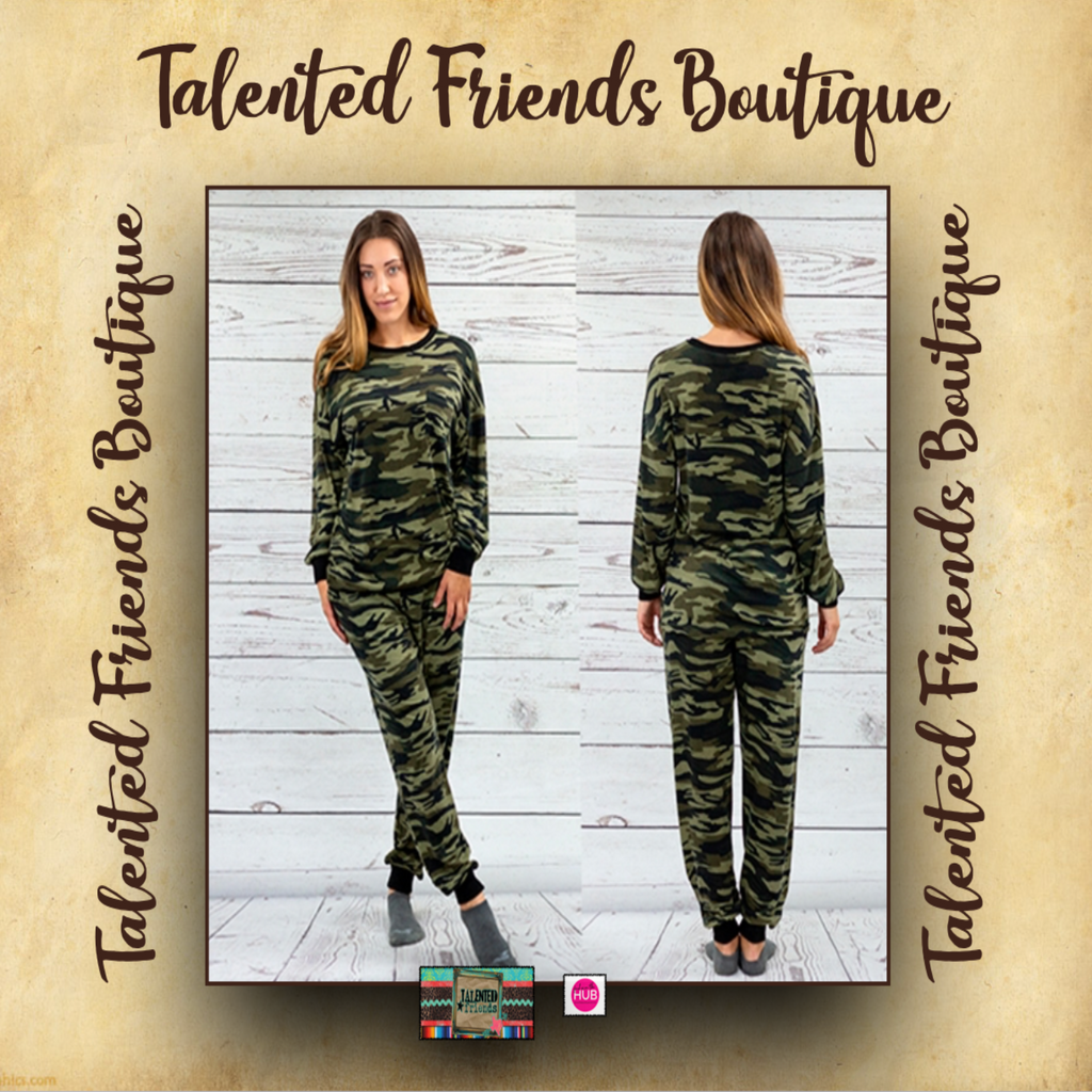 Camo Pajama/Lounge Set
