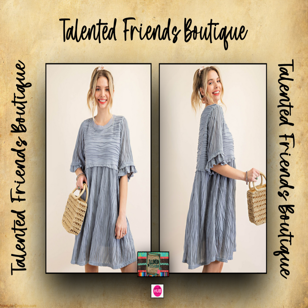 Miss Let's Find Out Dress - Blue