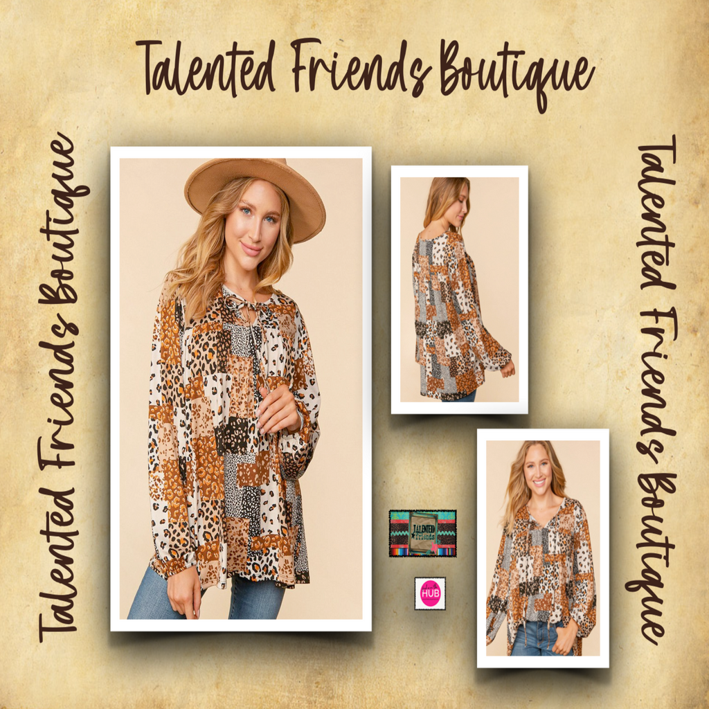 Miss Can't Wait Patchwork Top