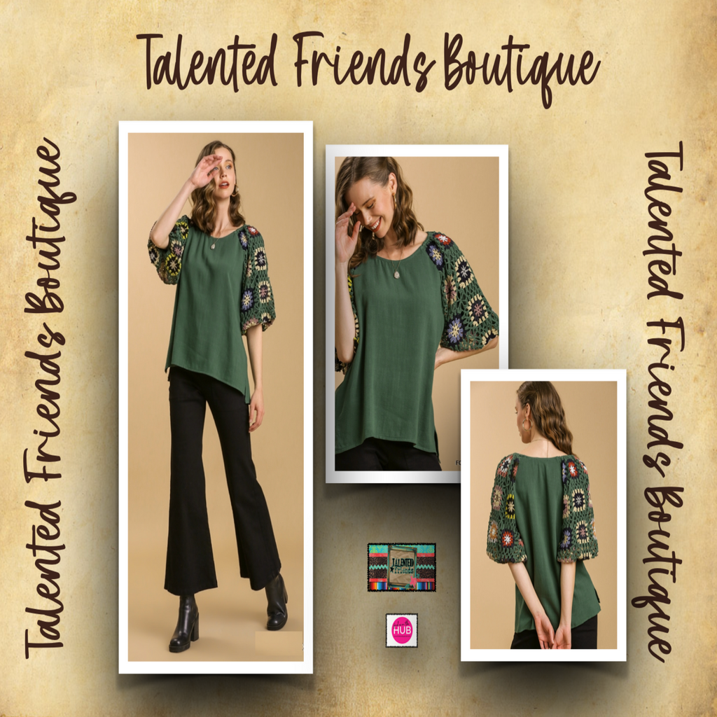 Miss Give You The Best Top - Forest Green