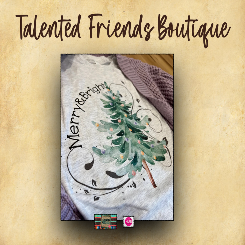 Merry & Bright Whimsical Tree - T-shirt