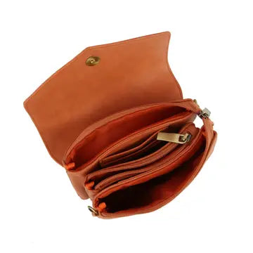 Front Flap Convertible Clutch Crossbody Wristlet