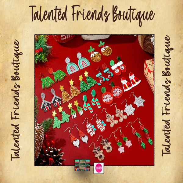 Acrylic Christmas Earrings