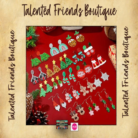 Acrylic Christmas Earrings