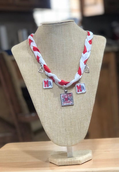 Braided Bandana Charm School Spirit Necklace