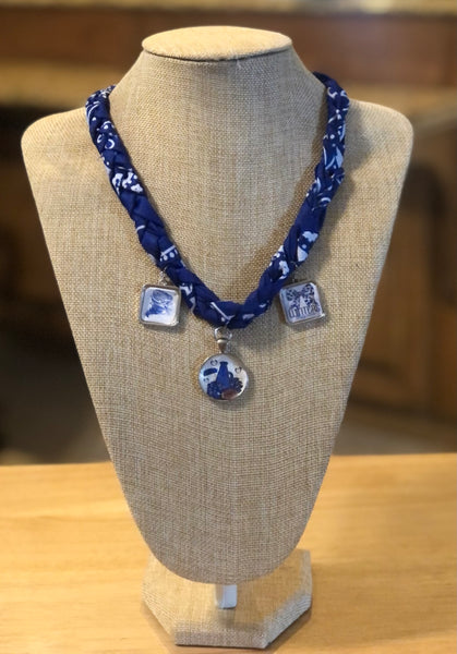 Braided Bandana Charm School Spirit Necklace