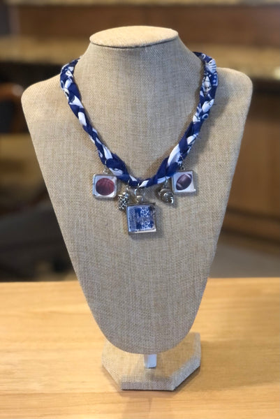 Braided Bandana Charm School Spirit Necklace