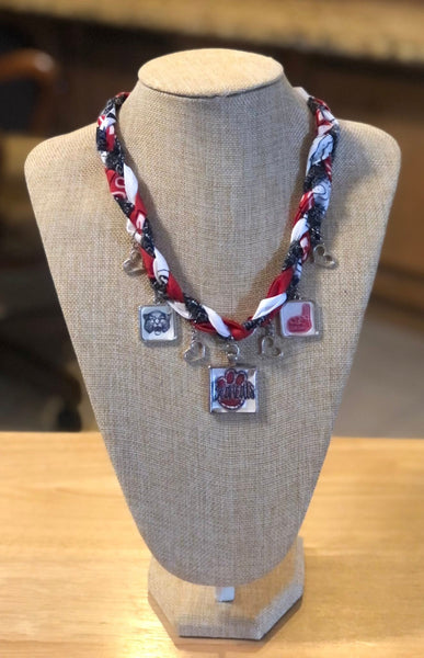 Braided Bandana Charm School Spirit Necklace