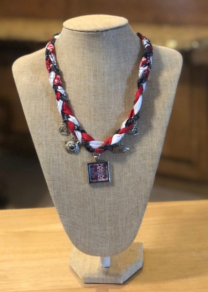 Braided Bandana Charm School Spirit Necklace