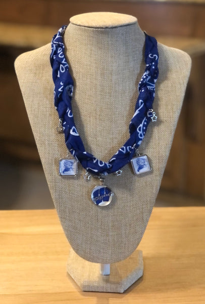 Braided Bandana Charm School Spirit Necklace