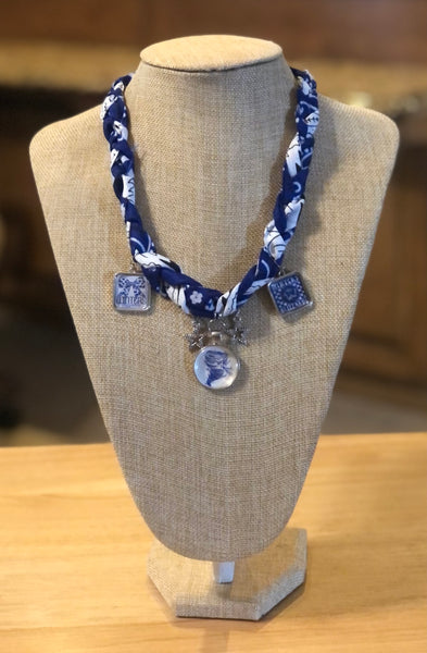 Braided Bandana Charm School Spirit Necklace