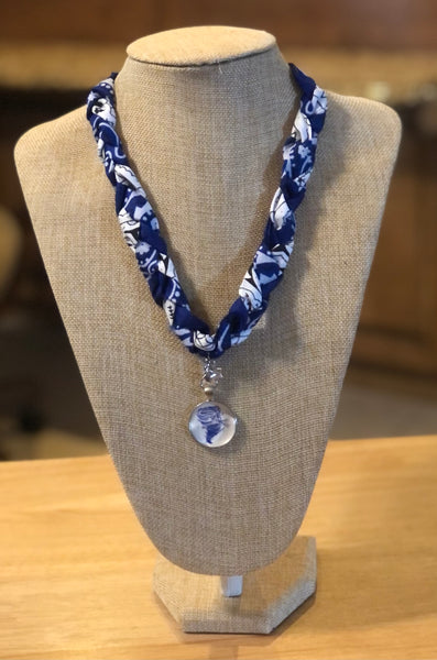 Braided Bandana Charm School Spirit Necklace