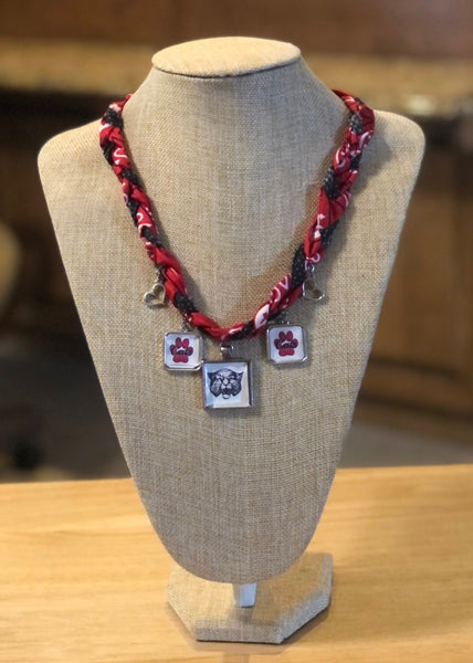 Braided Bandana Charm School Spirit Necklace
