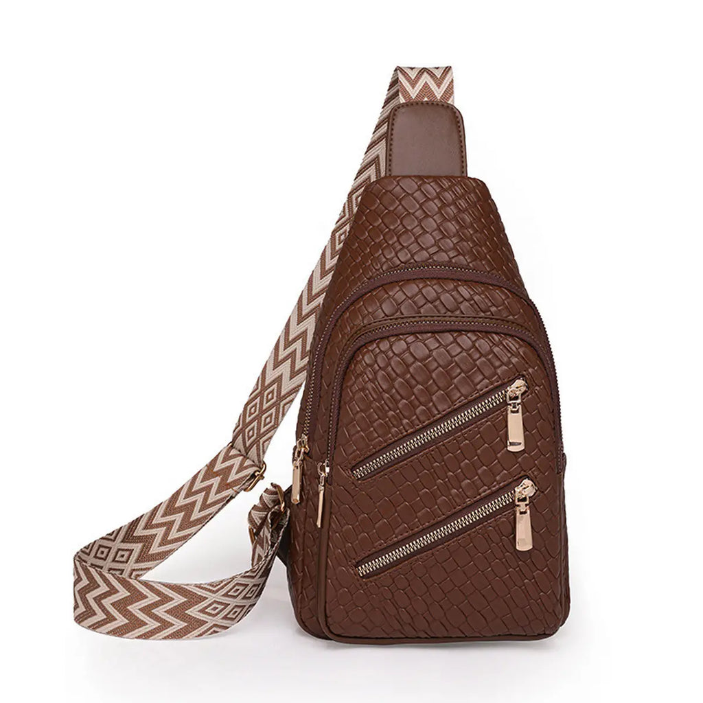 Geometric Weave Sling/Commuter Bags