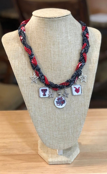 Braided Bandana Charm School Spirit Necklace