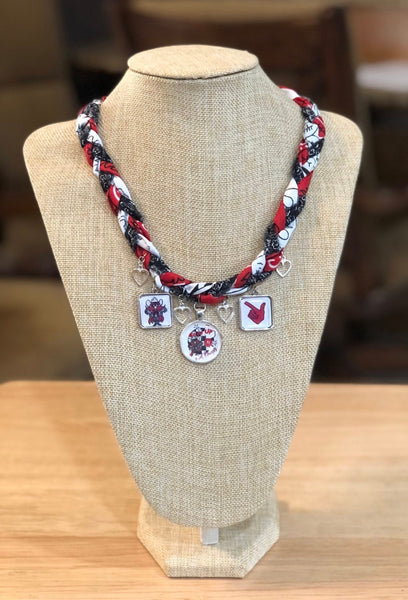 Braided Bandana Charm School Spirit Necklace