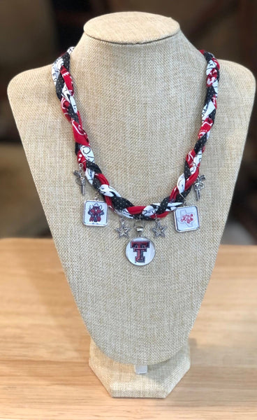 Braided Bandana Charm School Spirit Necklace
