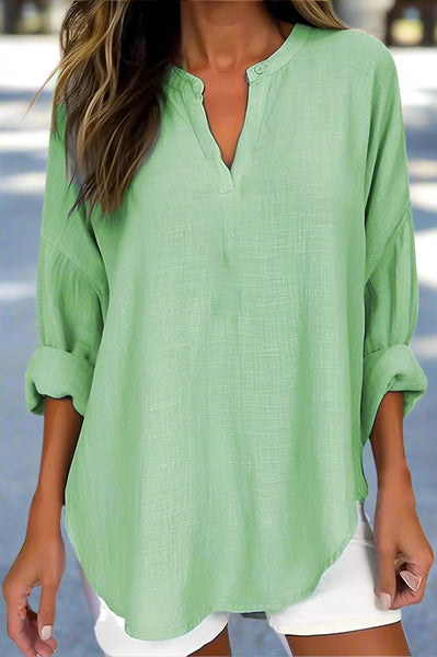 Miss Take A Look Blouse - White, Green, or Blue