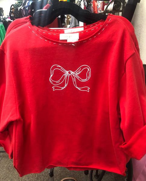Red Bow Sweatshirt