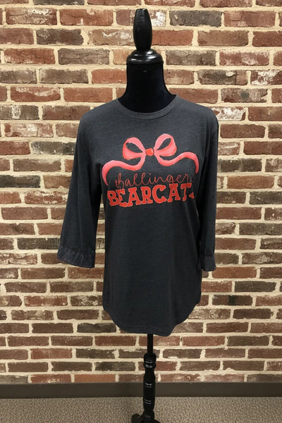 Refashioned Ballinger Bearcats Bow T-shirt