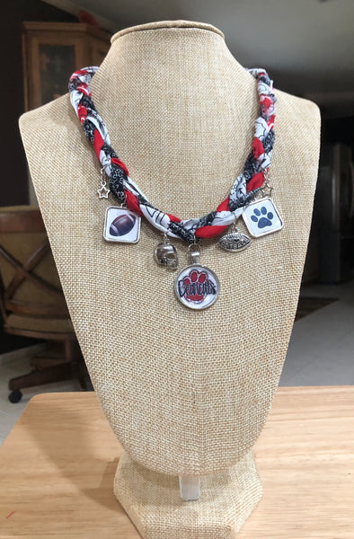 Braided Bandana Charm School Spirit Necklace