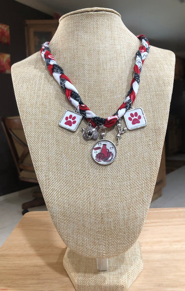 Braided Bandana Charm School Spirit Necklace