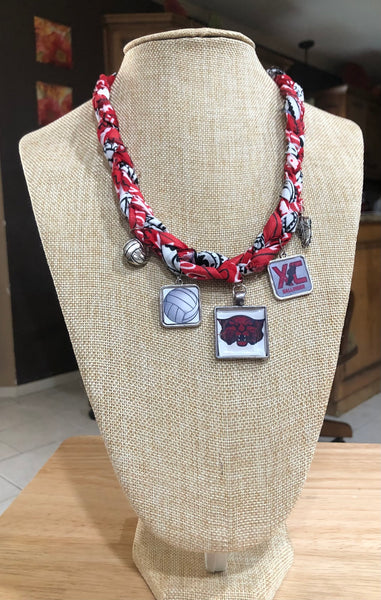 Braided Bandana Charm School Spirit Necklace
