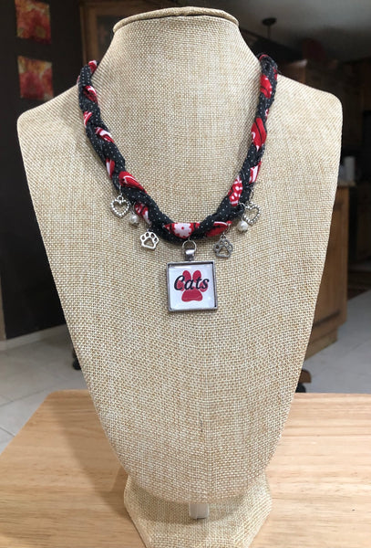 Braided Bandana Charm School Spirit Necklace