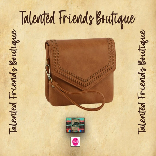 Front Flap Convertible Clutch Crossbody Wristlet