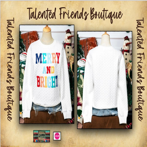 CAS -  Merry & Bright Cable Pullover
