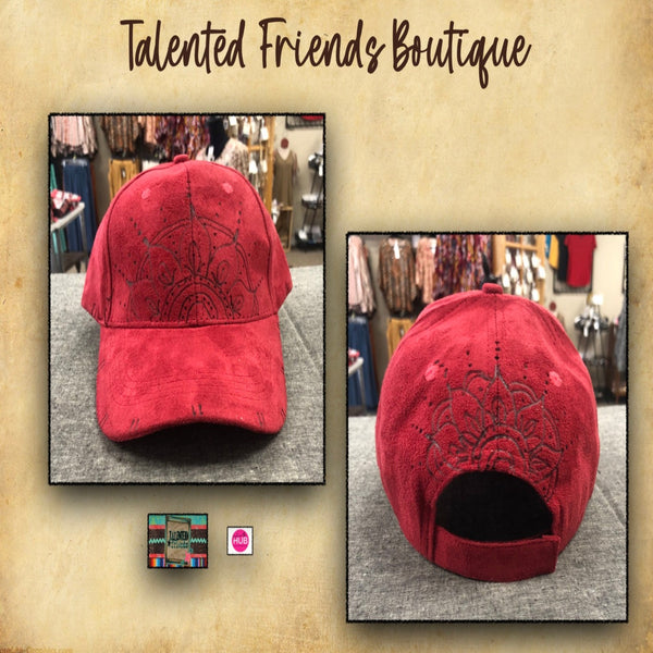 TF Designs - Burned Faux Suede Ball Caps