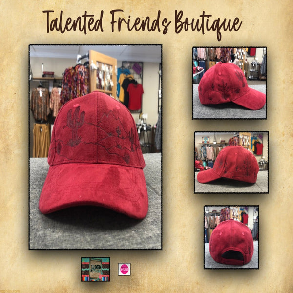 TF Designs - Burned Faux Suede Ball Caps