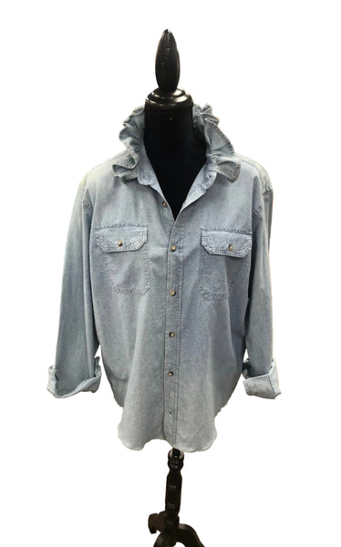 TF Refashioned Ruffle Collar Shirts