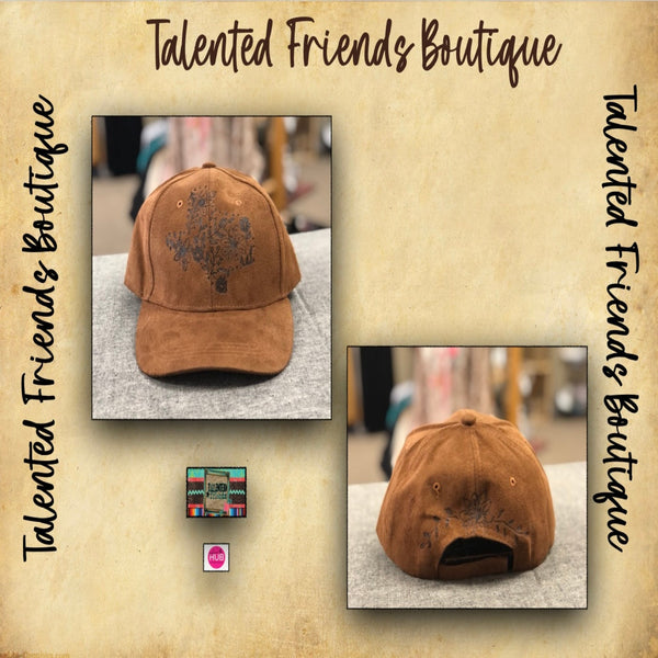TF Designs - Burned Faux Suede Ball Caps