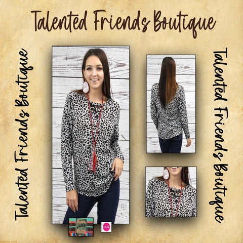 CAS - Miss As Far As You Know Top - Grey