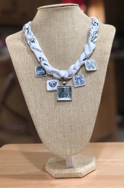 Braided Bandana Charm School Spirit Necklace