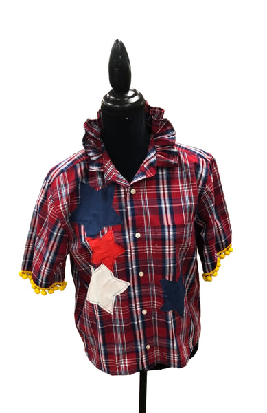 TF Refashioned Ruffle Collar  Applique Shirts